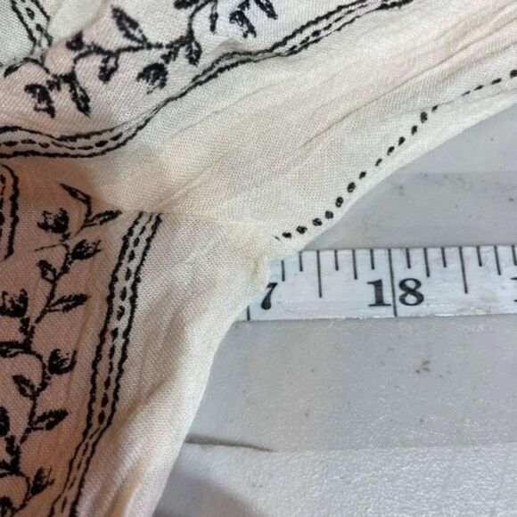 American Eagle Boho Tie Crop blouse Top Angel bell sleeve XS Country Cowgirl - Picture 4 of 10